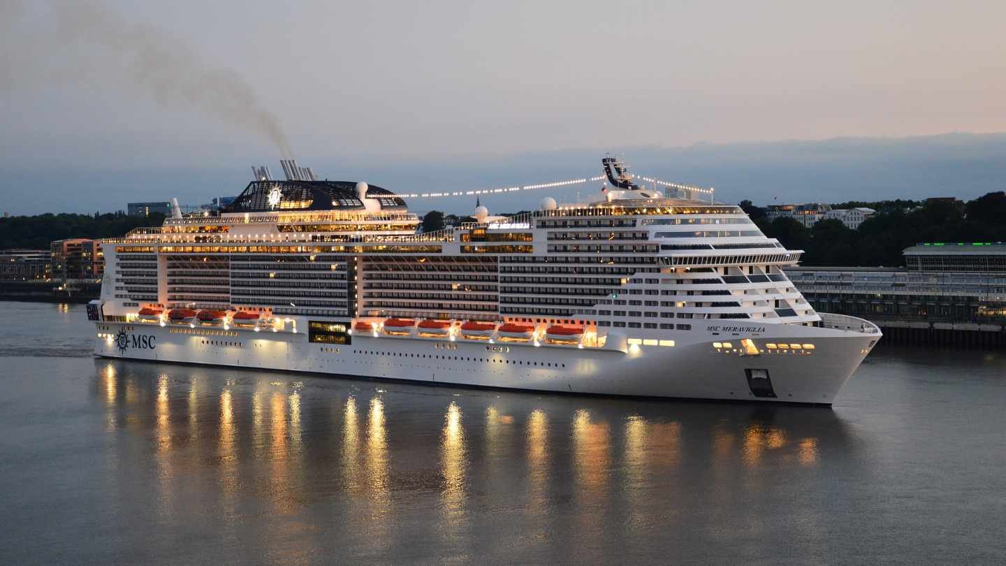Cruise Ship Lights On