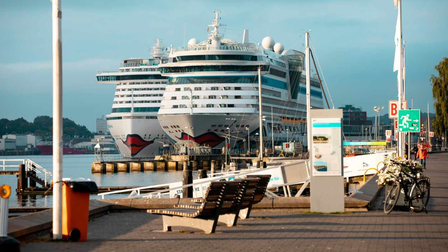 Two Cruise Ships at Port Two Cruise Ships at Port